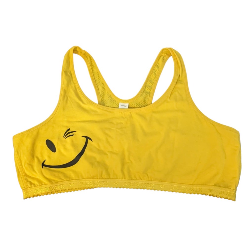 90s Joe Boxer Smiley Face Bra Size 42 Unpadded Wirefree